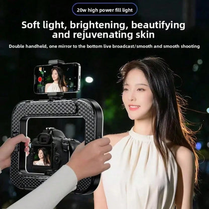 Rechargeable Portable Selfie Ring Light| Battery, 8500K Color Temperature Adjustment, 3 Color Temperature Modes, Suitable For 360-Degree Panoramic Photography, Video Stabilization, Modern Photography