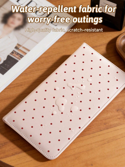 Red Polka Dot Minimalist Car Registration & Insurance Document Organizer, Glove Box Storage Organizer, Suitable For Cars And Trucks, Can Store Important Documents, Driver's License, Passport, Cards, S