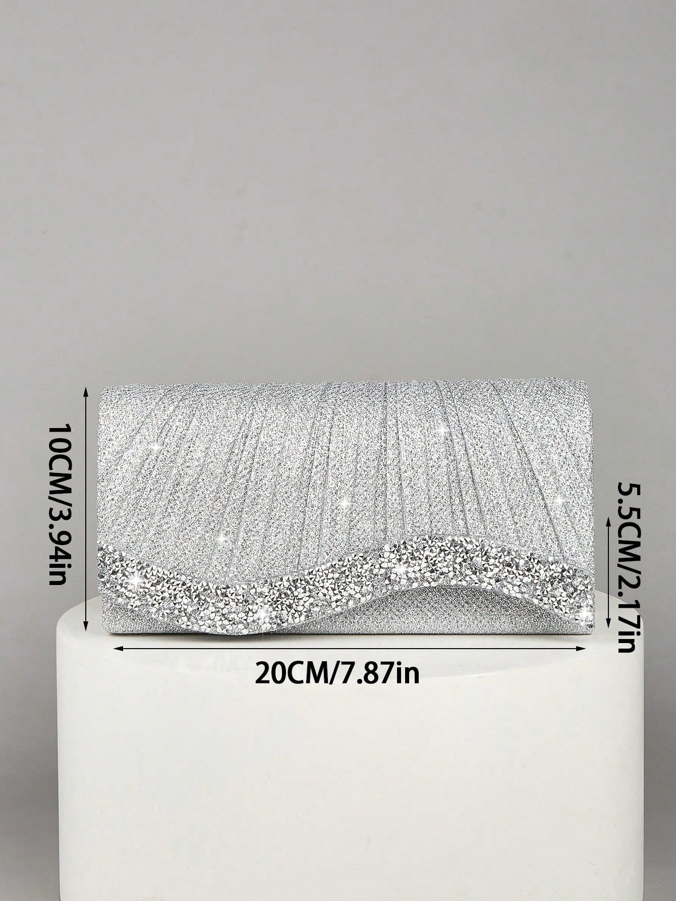 REMANLAND 1pc Women's Mini Glitter Sequin Chain Folding Square Handbag, Suitable For Weddings, Parties, Galas, Dances And Formal Events, Elegant And Fashionable Accessory To Pair With Evening Gowns, S