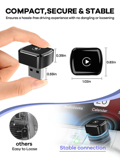 REMAX 2-In-1 Universal Wireless CarPlay & Android Auto; Plug & Play; Fast Stable Connection Compatible With IPhone/Android; Mini & Compact; Car Accessories; Car Stuff