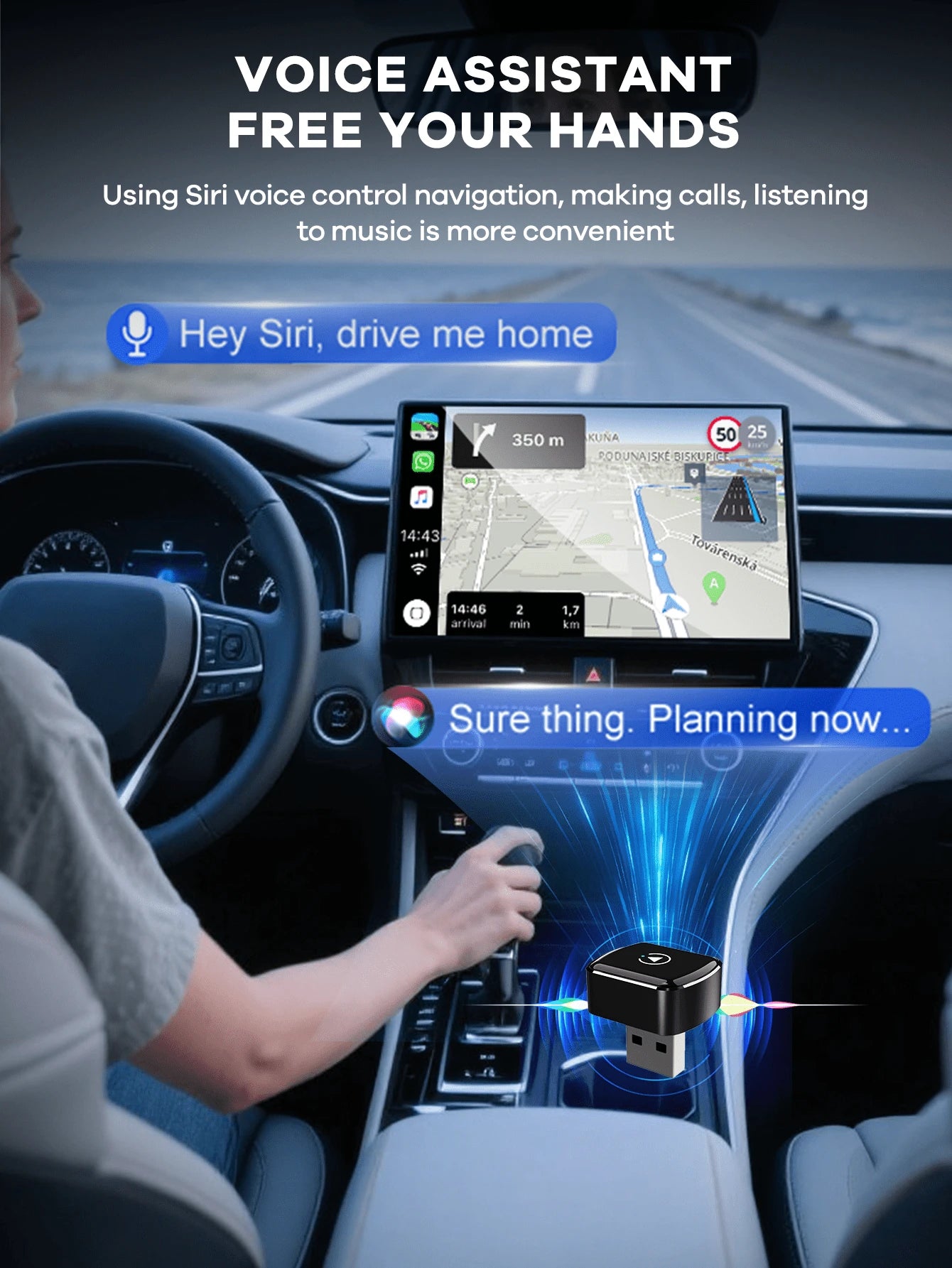REMAX 2-In-1 Universal Wireless CarPlay & Android Auto; Plug & Play; Fast Stable Connection Compatible With IPhone/Android; Mini & Compact; Car Accessories; Car Stuff
