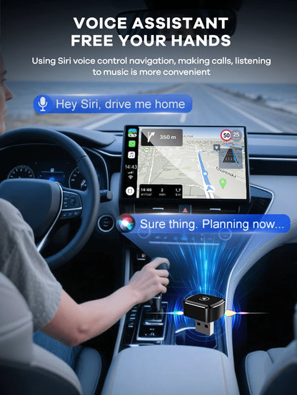 REMAX 2-In-1 Universal Wireless CarPlay & Android Auto; Plug & Play; Fast Stable Connection Compatible With IPhone/Android; Mini & Compact; Car Accessories; Car Stuff