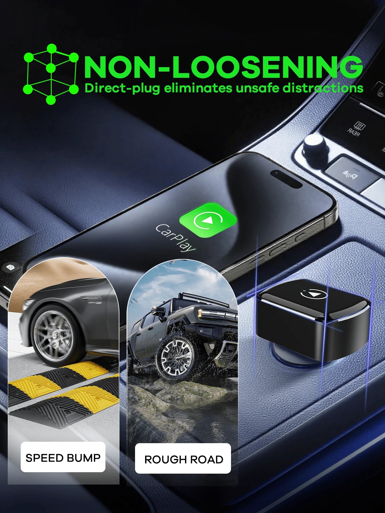 REMAX 2-In-1 Universal Wireless CarPlay & Android Auto; Plug & Play; Fast Stable Connection Compatible With IPhone/Android; Mini & Compact; Car Accessories; Car Stuff