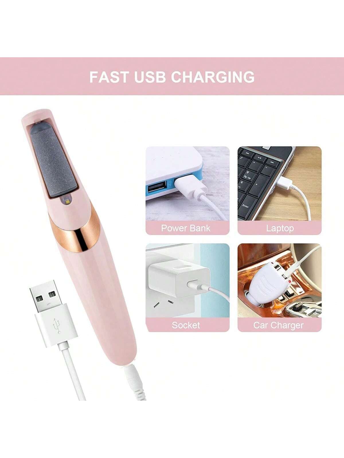 Remover Foot Skin Care, Pedicure Kit Pedicure Tool Electric Foot File For Feet Dead Hard Cracked Dry Skin Pedicure Tool-Mom Gifts Valentines Gift Boyfriend Gifts Valentine Day Gifts Pink Cute St Pat