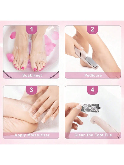 Remover Foot Skin Care, Pedicure Kit Pedicure Tool Electric Foot File For Feet Dead Hard Cracked Dry Skin Pedicure Tool-Mom Gifts Valentines Gift Boyfriend Gifts Valentine Day Gifts Pink Cute St Pat