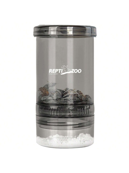 REPTI ZOO Reptile Cricket Powder Mixer, Insect Calcium Mixer, Cricket Nutrients Shaker For Gecko Snake Lizards, Feed Dispenser For Reptile & Amphibians| Terrarium Tank Accessories