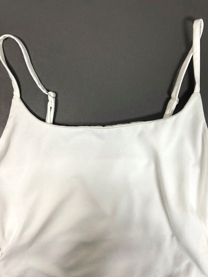 Resyla 3pcs Women Casual Solid Color Camisole Set