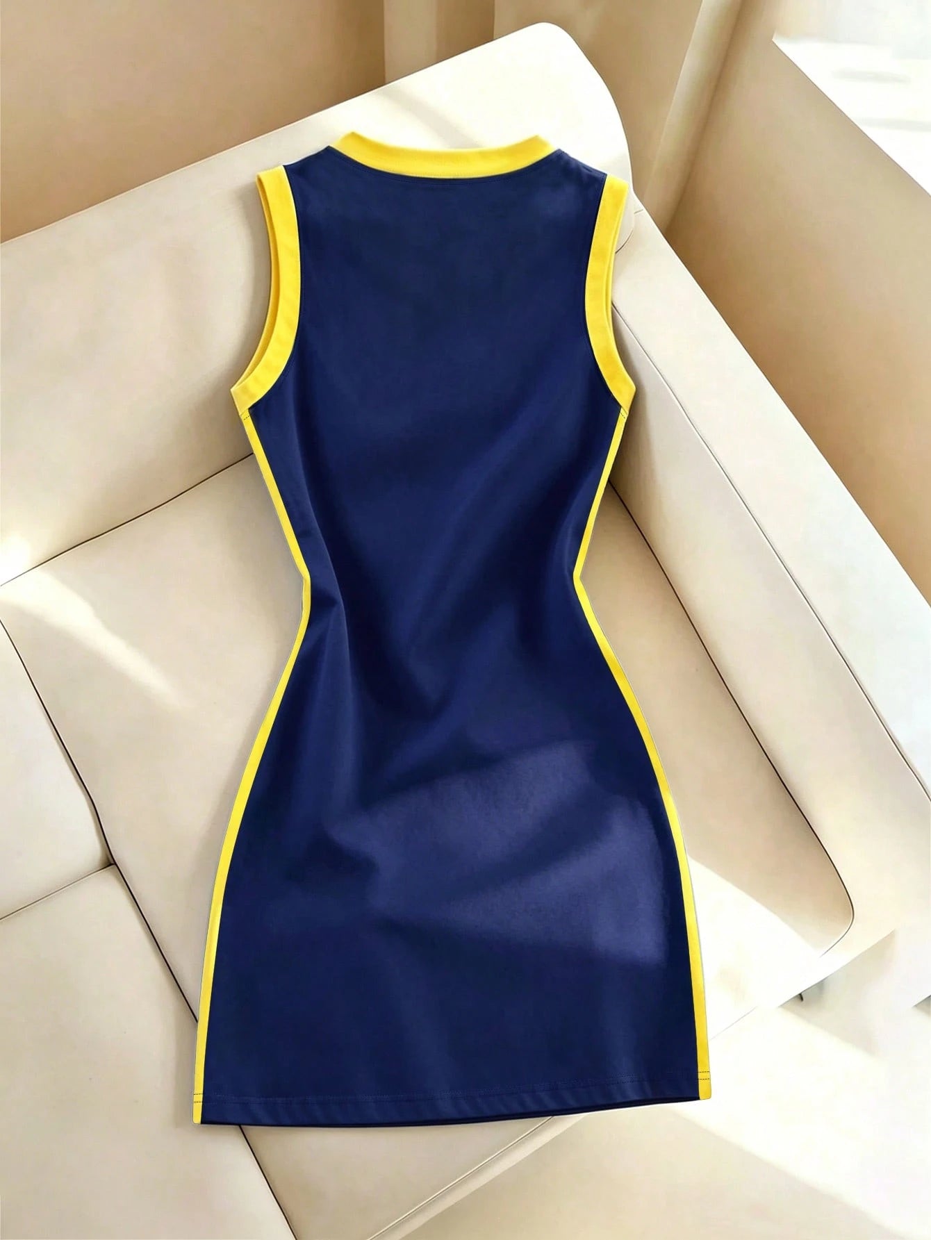 Resyla Brazil World Cup Jersey Dress, American Sexy Sleeveless Tank Dress, Bodycon Mini Dress