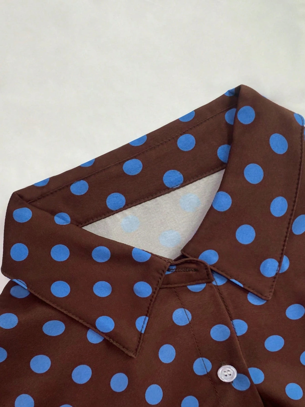 Resyla Casual & Commute Polka Dot Print Long Sleeve Shirt