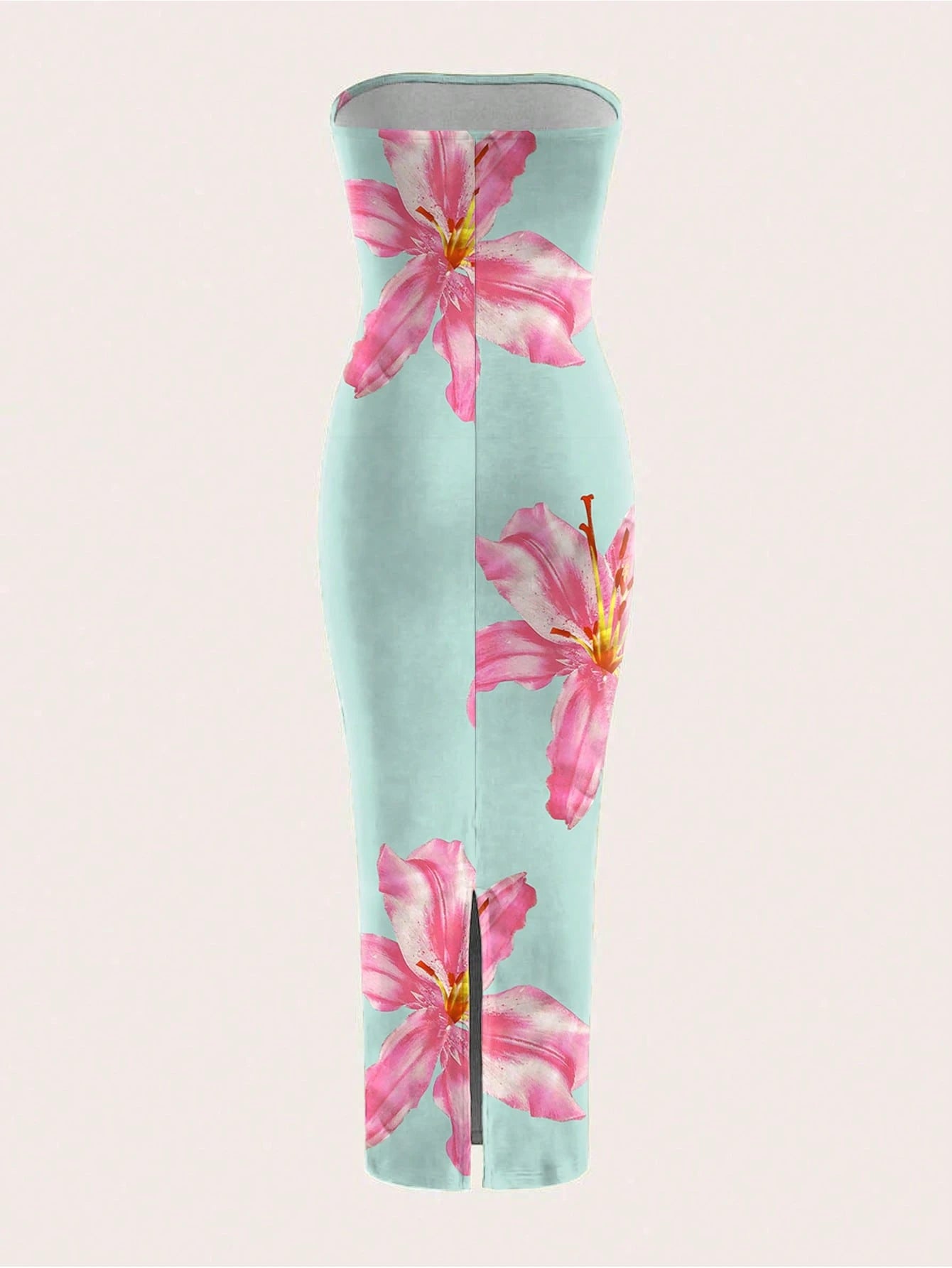 Resyla Rhinestone Decorated Fitted Summer Strapless Dress