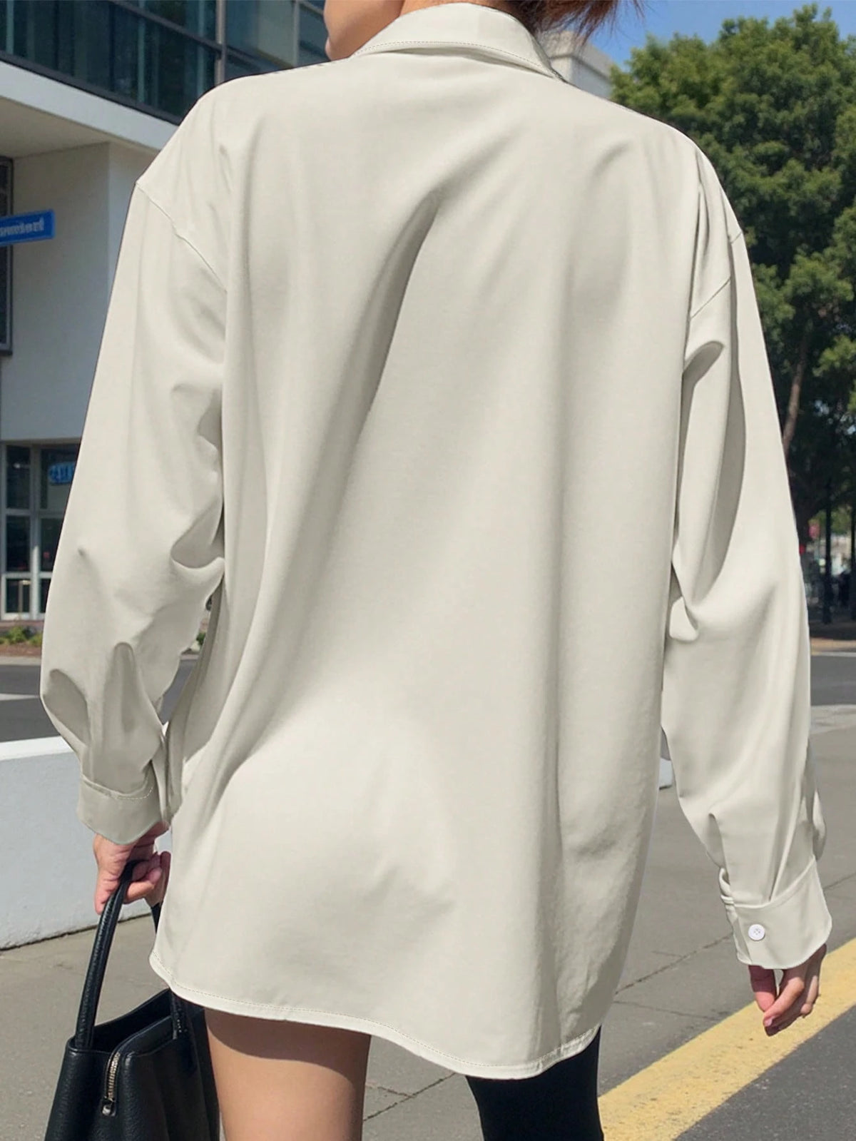 Resyla Women's Casual Loose Fit Long Sleeve Shirt