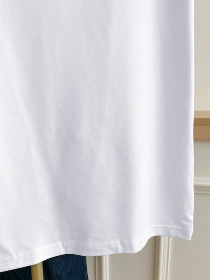 Resyla Women's Color Block Round Neck Short Sleeve Casual Versatile T-Shirt