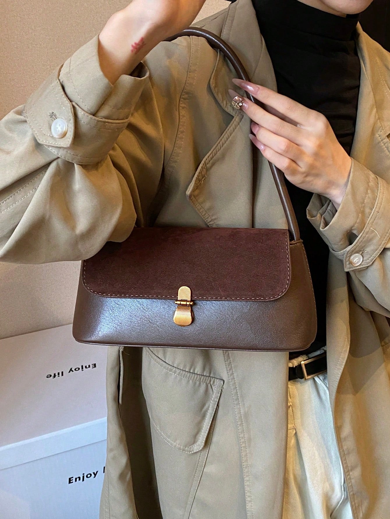 Retro Niche Baguette Bag New Style Fashion French Armpit Bag Shoulder Bag Commuter Bag