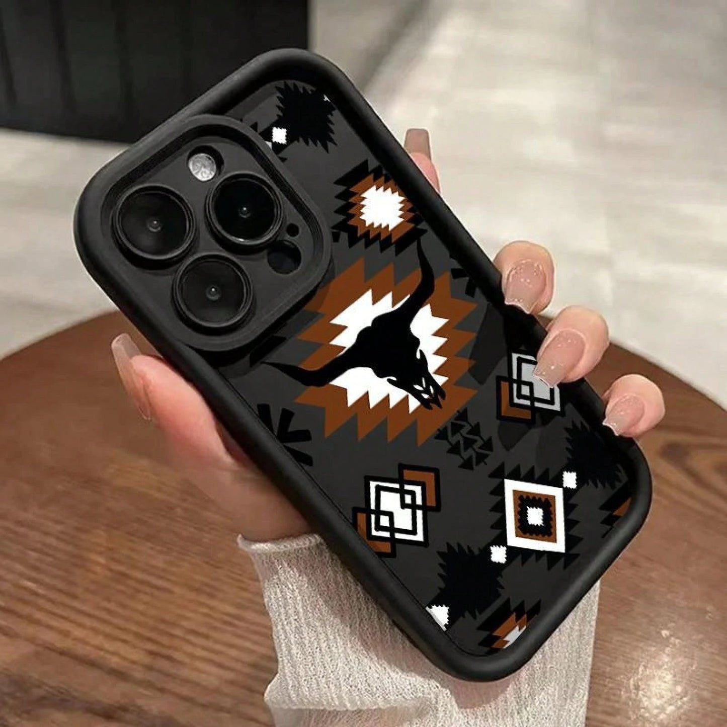Retro Western Cowboy Case For 17 Air 16 Pro Max 15 Plus 16E 14 13 12 11 XS XR Mini Durable Soft Silicone Full Body Protection Non-Slip Design Cellphone Casing,Suitable For 17 Air