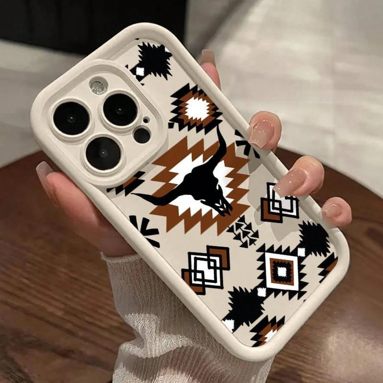 Retro Western Cowboy Case For 17 Air 16 Pro Max 15 Plus 16E 14 13 12 11 XS XR Mini Durable Soft Silicone Full Body Protection Non-Slip Design Cellphone Casing,Suitable For 17 Air