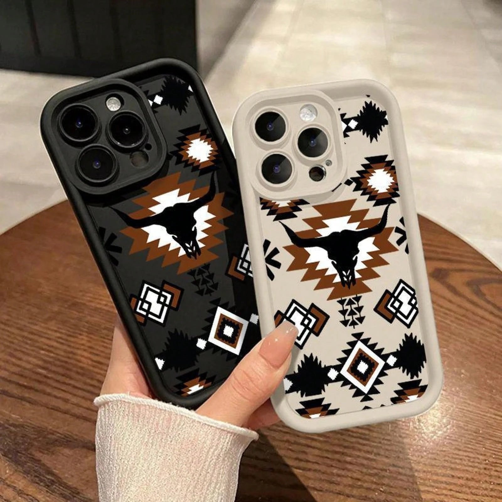 Retro Western Cowboy Case For 17 Air 16 Pro Max 15 Plus 16E 14 13 12 11 XS XR Mini Durable Soft Silicone Full Body Protection Non-Slip Design Cellphone Casing,Suitable For 17 Air