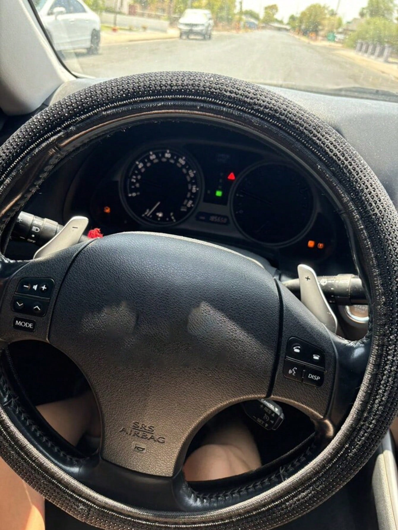 Rhinestone Decor Car Steering Wheel Cover,Car Women Accessories
