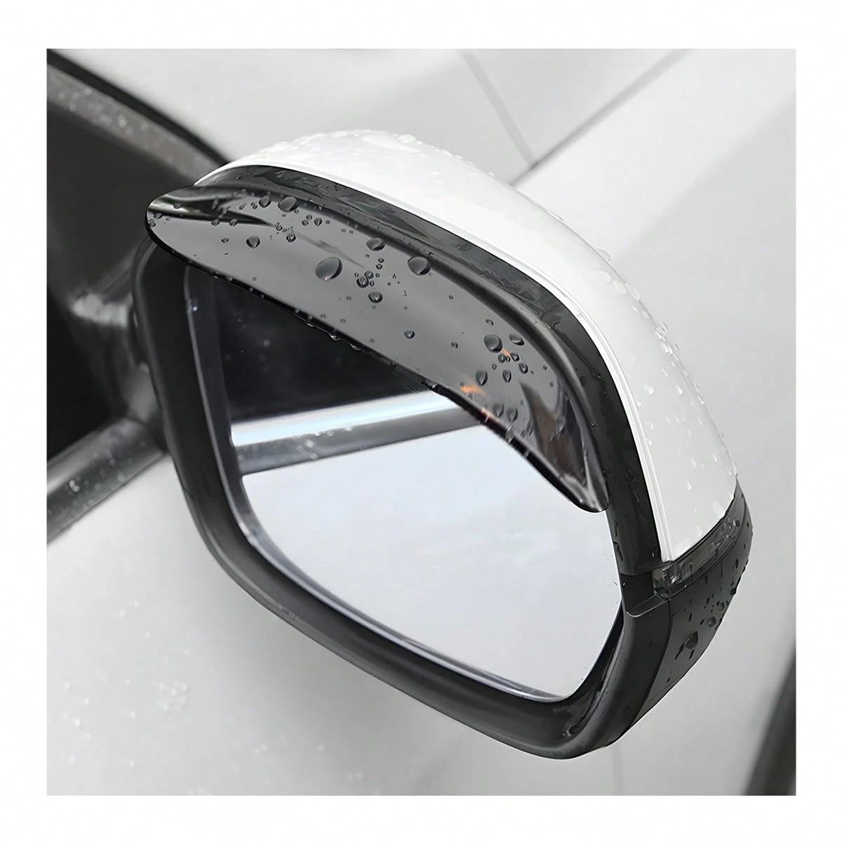 ROJEMXVE 2PCS Car Rear View Mirror Rain Visor Guard, Car Side Mirror Rain Eyebrow, Waterproof Auto Mirror Rain Visor Smoke Guard, Universal For Cars, Truck And SUV