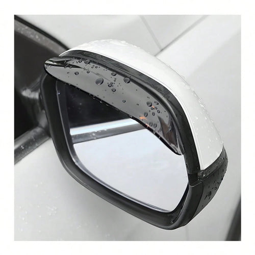 ROJEMXVE 2PCS Car Rear View Mirror Rain Visor Guard, Car Side Mirror Rain Eyebrow, Waterproof Auto Mirror Rain Visor Smoke Guard, Universal For Cars, Truck And SUV