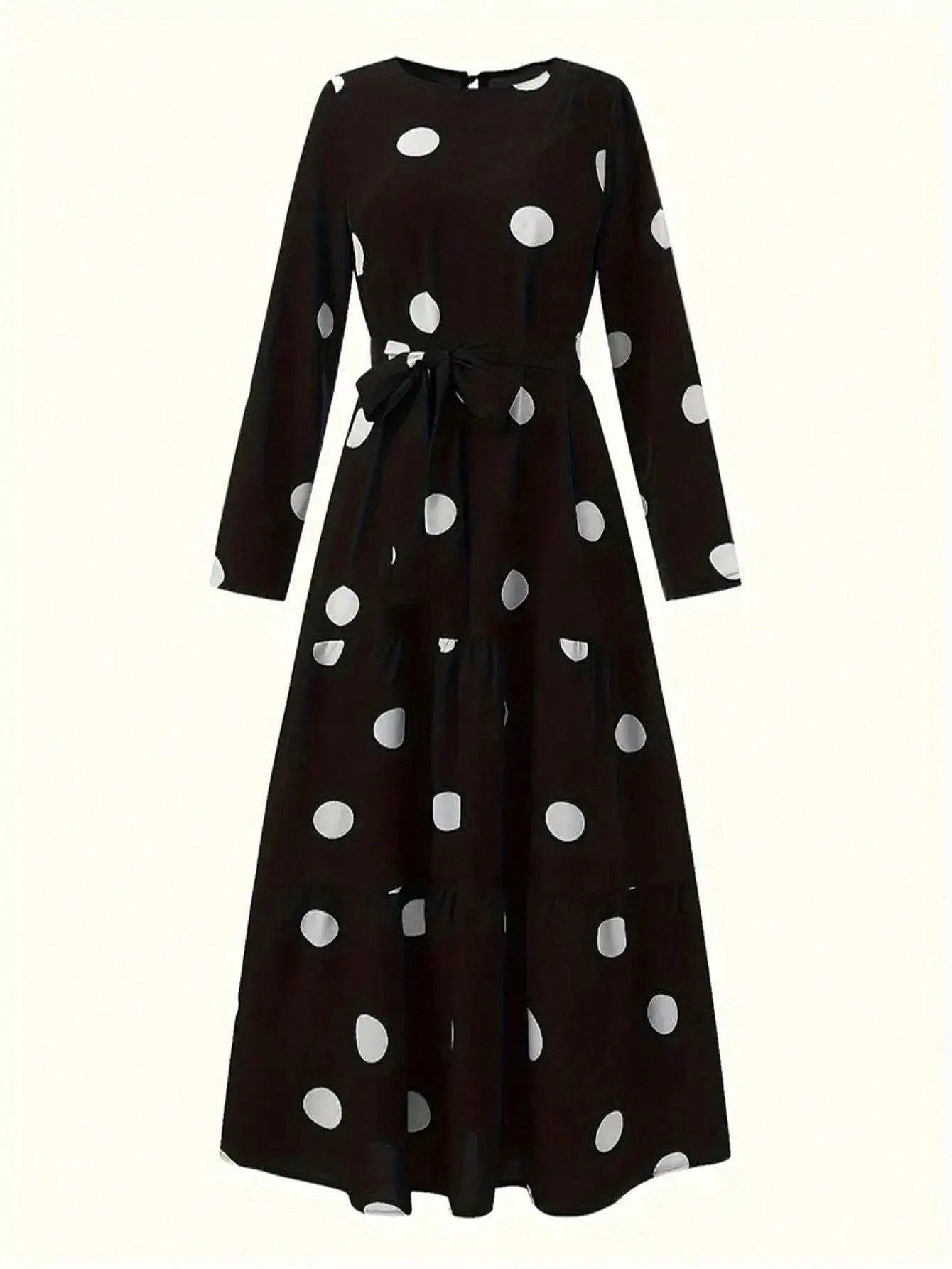 Romantic Polka Dot Ruched Dress Spring Vacation Elegant