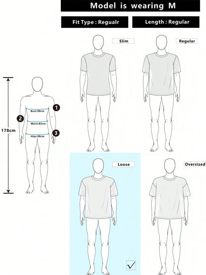 ROMWE MEN Street Life Men's Street Style Jesus Print Short Sleeve T-Shirt