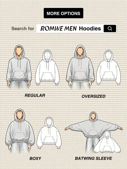 ROMWE MEN Street Life Spring Casual Graphic White Men'S Letter & Cross Print Crew Neck White Long Sleeve Pullover Sweatshirt