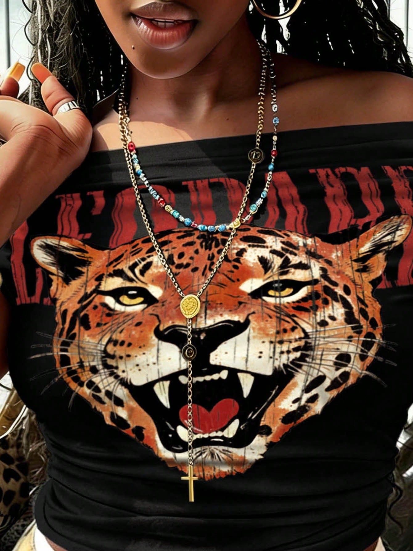 Rovax Plus Size Women's Off Shoulder Ruched Tight Short Sleeve T-Shirt,One Of The Shoulder Graphic Leopard T-Shirt Cool Girl,, Going Out, Sexy, Leopard Print, Costumes For Women, Clothes For Women
