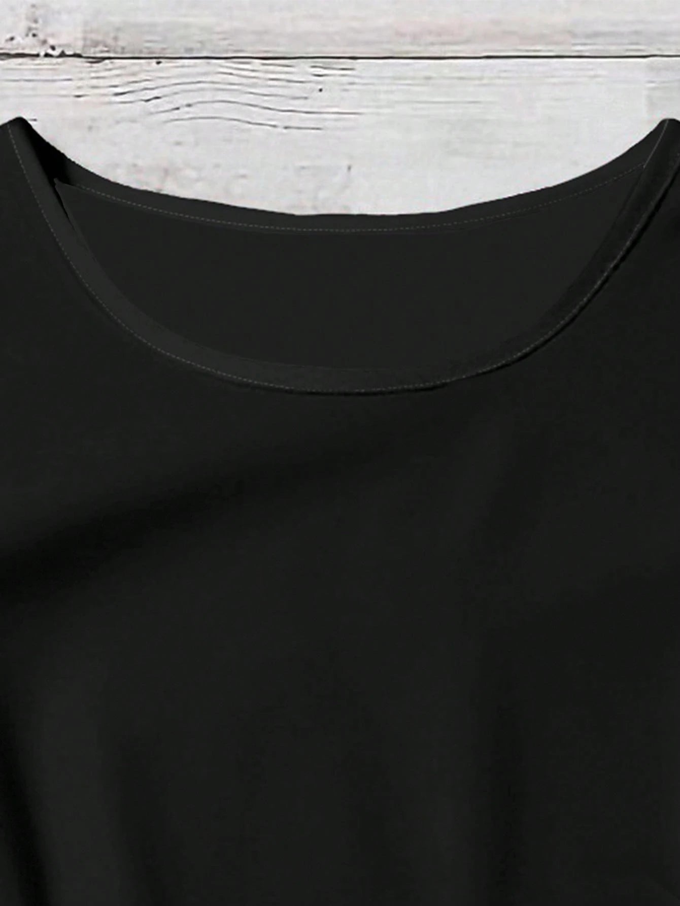 Rusticease Casual Minimalist Style Black Round Neck Double-Layer Ruffle Sleeve Women Shirt, Versatile For Early Autumn