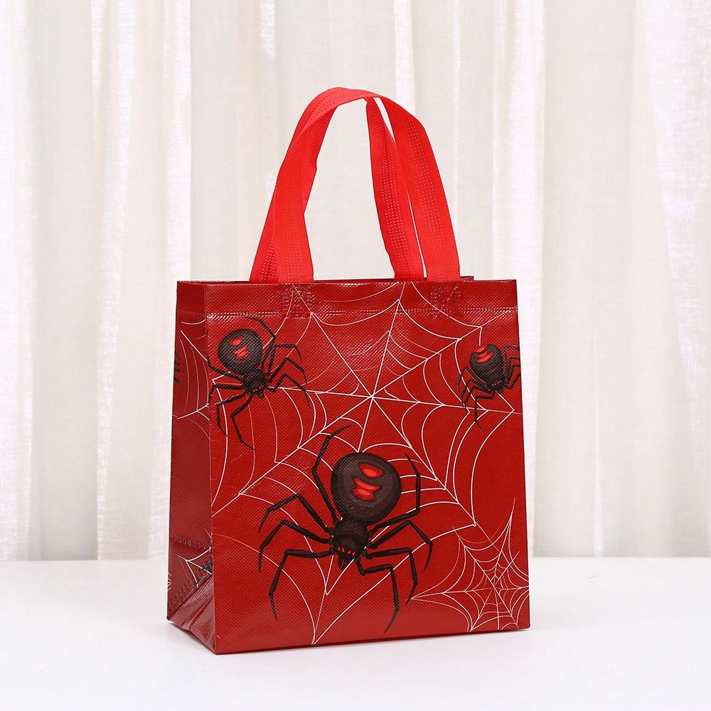 's New Spider-Printed Non-Woven Bag Foldable Shopping Bag Party Party Gift Packaging Bag