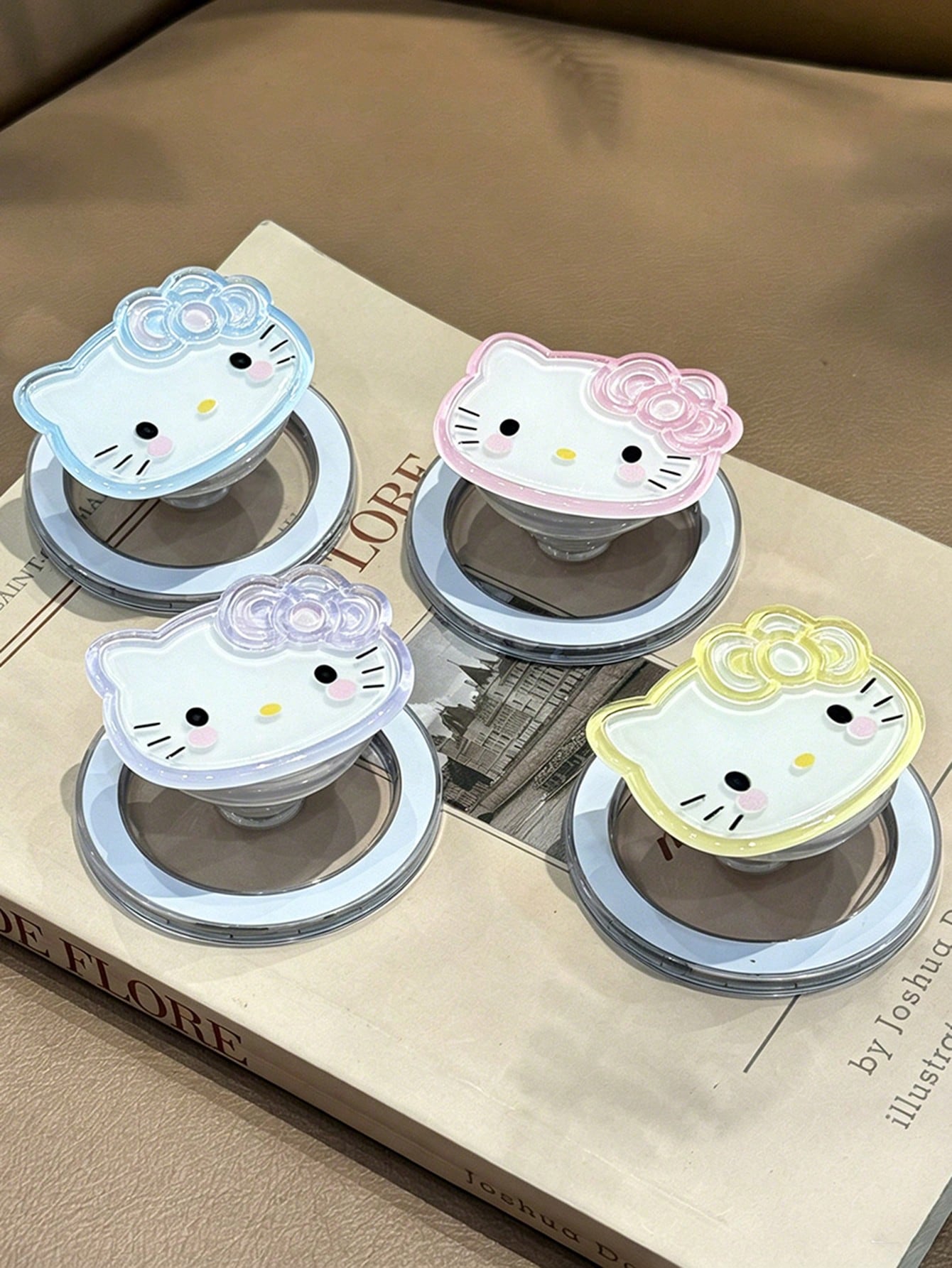 SANRIO Cartoon Kitty Cat Magnetic Phone Stand, Rotatable And Foldable, New Style, Compatible With Magnetic Phone Cases