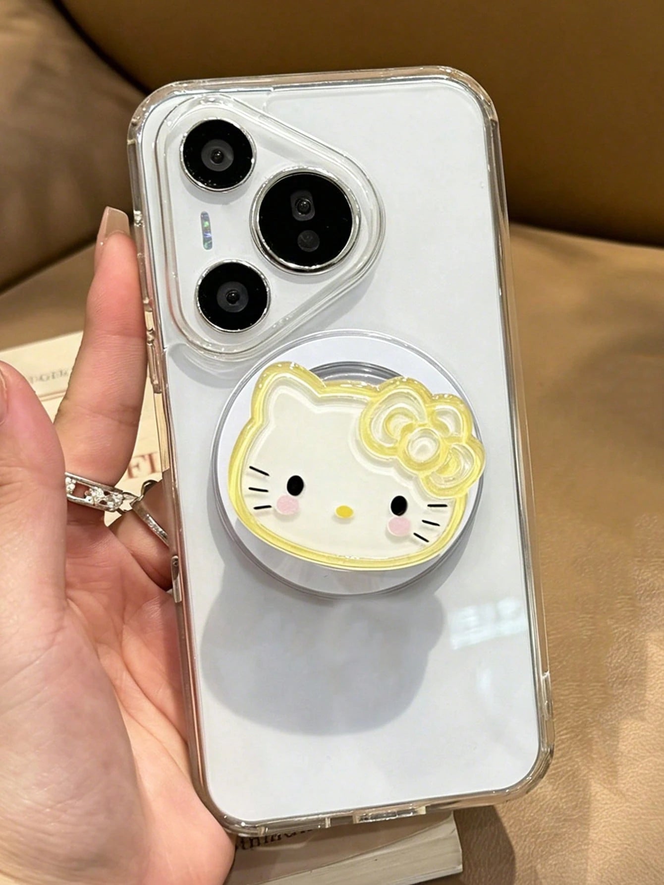 SANRIO Cartoon Kitty Cat Magnetic Phone Stand, Rotatable And Foldable, New Style, Compatible With Magnetic Phone Cases