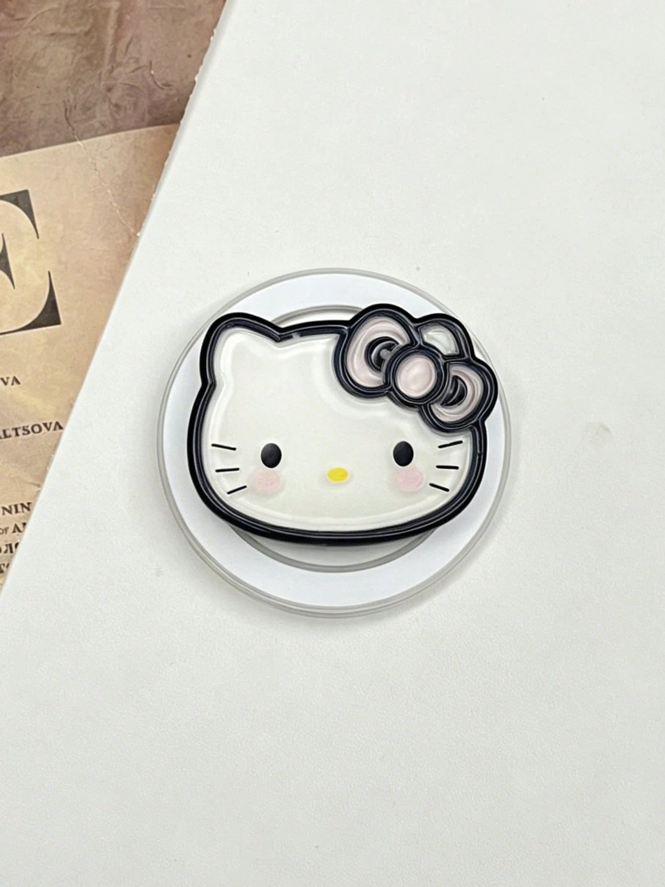 SANRIO Cartoon Kitty Cat Magnetic Phone Stand, Rotatable And Foldable, New Style, Compatible With Magnetic Phone Cases