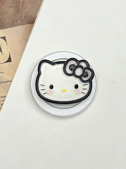 SANRIO Cartoon Kitty Cat Magnetic Phone Stand, Rotatable And Foldable, New Style, Compatible With Magnetic Phone Cases