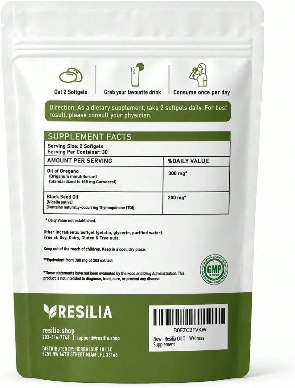 Selling Fast!Oil Of Oregano Softgels With Black Seed Oil- 60 Softgels| Non-GMO, Gluten-Free And Soy-Free