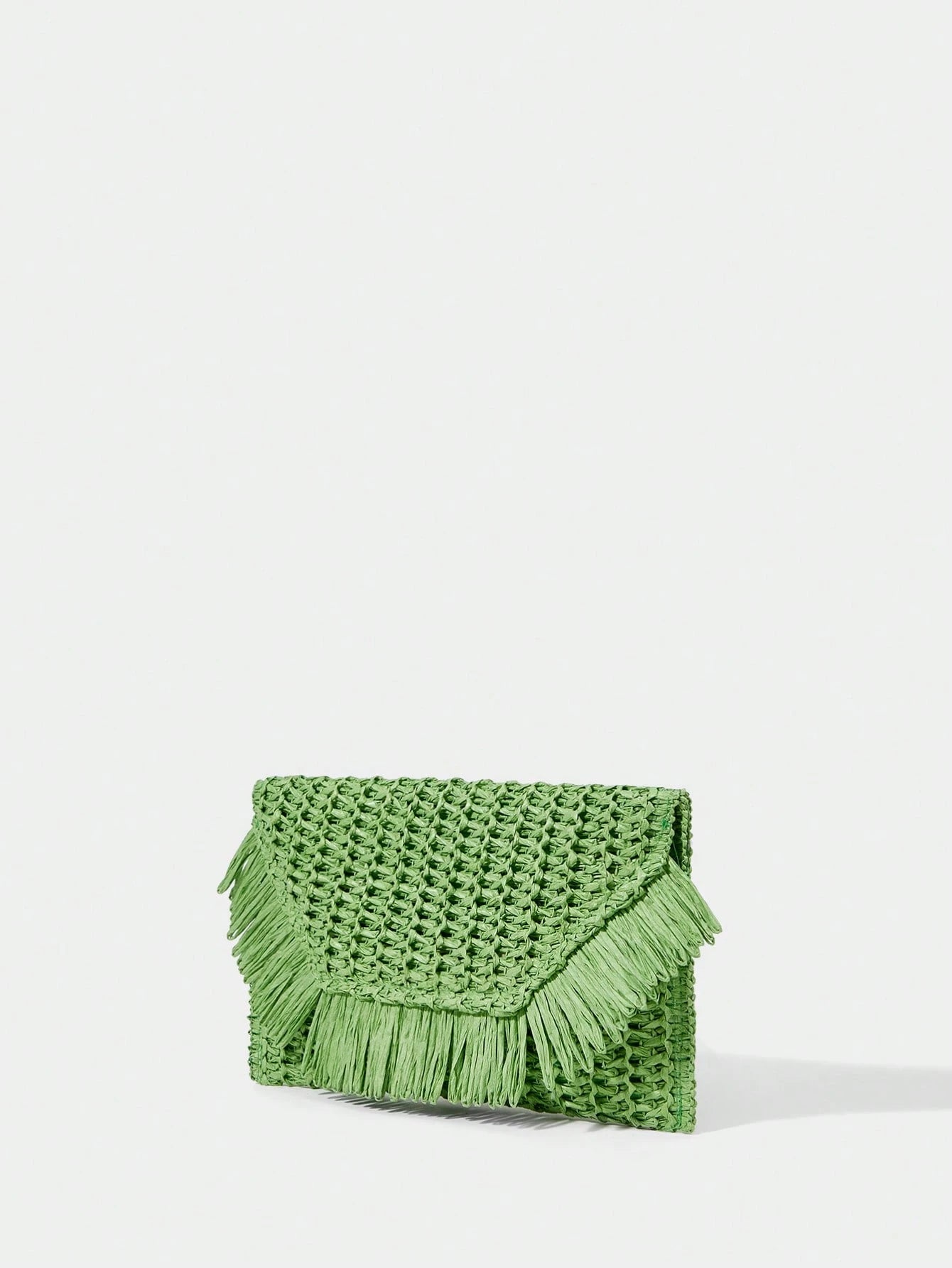 SHECARRY Woven Straw Clutch Bag For Teenagers, Fashionable Clutch Bags For Woman