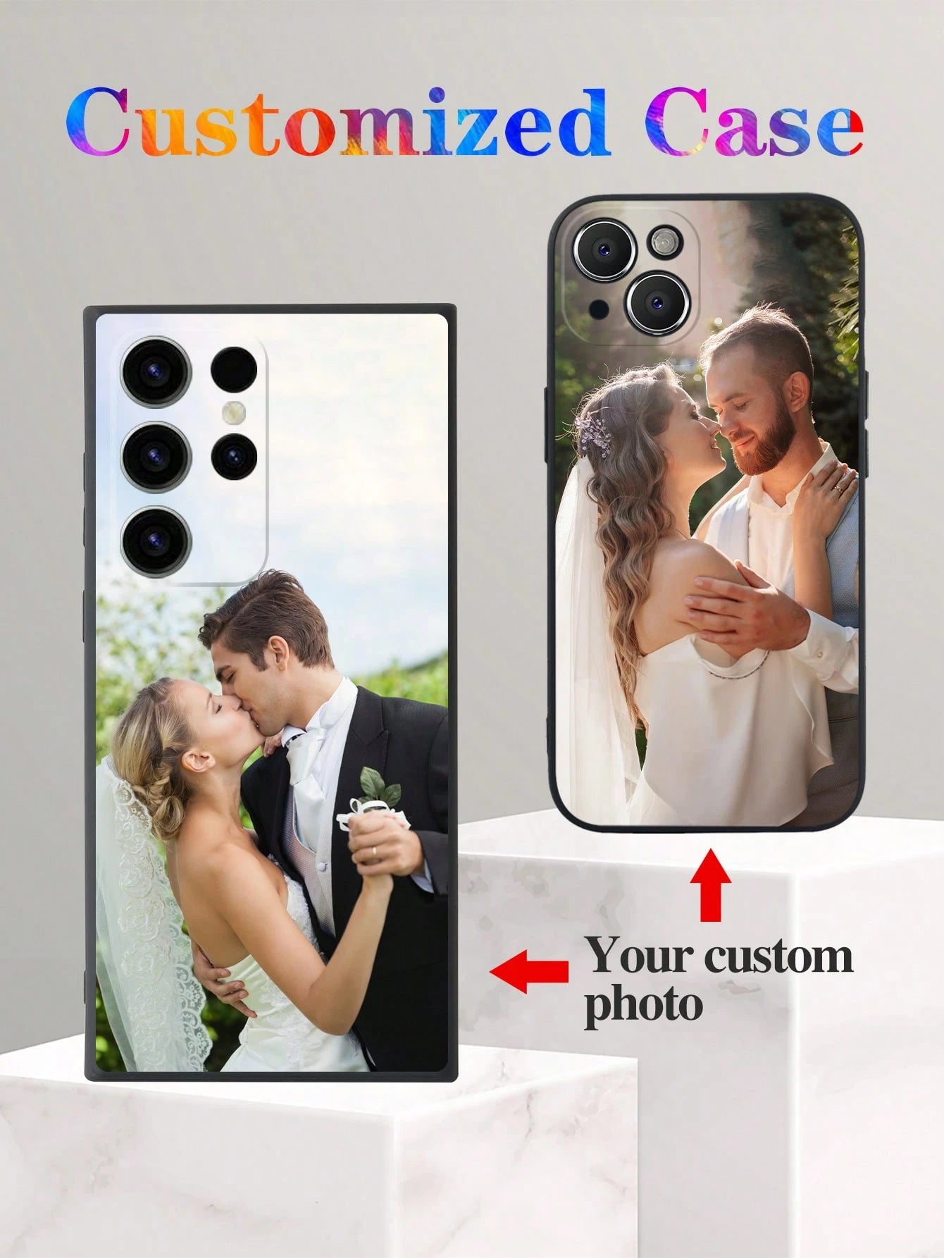 Shockproof DIY Customized Phone Case Matte Soft, Compatible With 7P, XR, 11, 12, 13, 14, 15, 16 Pro Max, S22, S23, S24, S25 Ultra, Family Gift Birthday Anniversary Easter Spring, Mom Gift, Graduation
