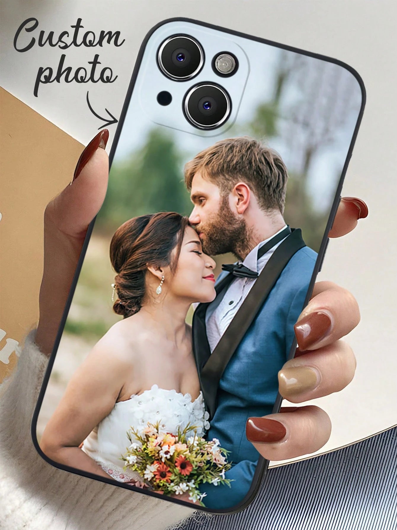 Shockproof DIY Customized Phone Case Matte Soft, Compatible With 7P, XR, 11, 12, 13, 14, 15, 16 Pro Max, S22, S23, S24, S25 Ultra, Family Gift Birthday Anniversary Easter Spring, Mom Gift, Graduation