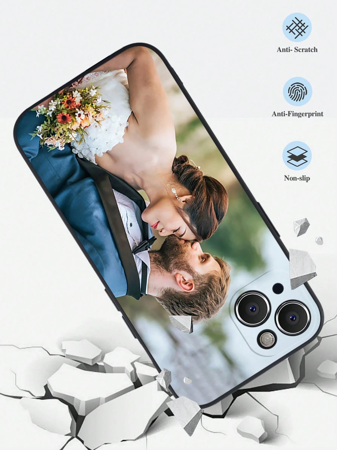 Shockproof DIY Customized Phone Case Matte Soft, Compatible With 7P, XR, 11, 12, 13, 14, 15, 16 Pro Max, S22, S23, S24, S25 Ultra, Family Gift Birthday Anniversary Easter Spring, Mom Gift, Graduation