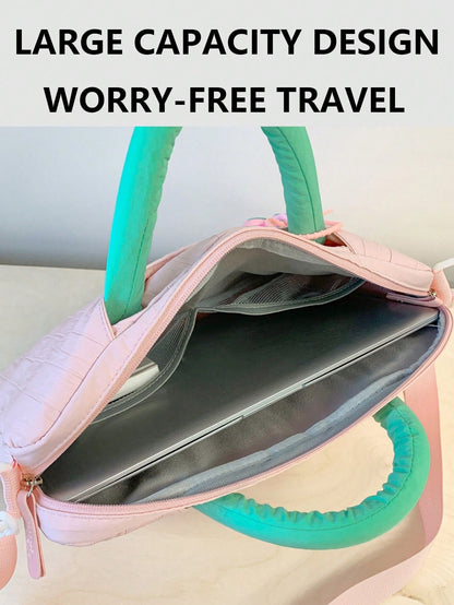 Shockproof Padded Laptop Carrying Bag, Large Capacity Lightweight Tablet Bag, Suitable For 11/13/14/15.6 Inch Laptop Shockproof Sleeve. Suitable For Students, Middle School Students, High School Stude