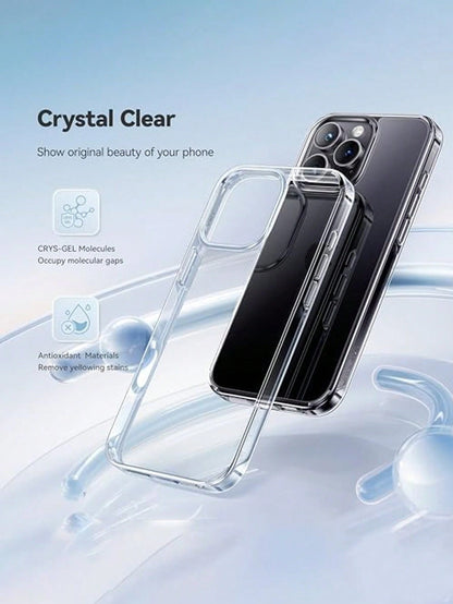Shockproof Solid Color Material Mkeke Transparent 16 Pro Max Case [Non-Yellowing] [Military-Grade Drop Protection] Shock-Resistant Protective Clear Case Compatible With Apple 16 Pro Max 6.9 Inch 2024