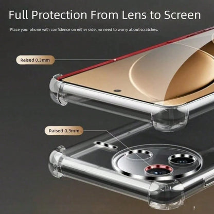 Shockproof Transparent Silicone Phone Case, Anti-Drop Air Cushion Shell For Series Phones, 1pc Transparent Airbag Phone Case, Suitable As Spring Gift, Birthday Party Favor; International Version, Non