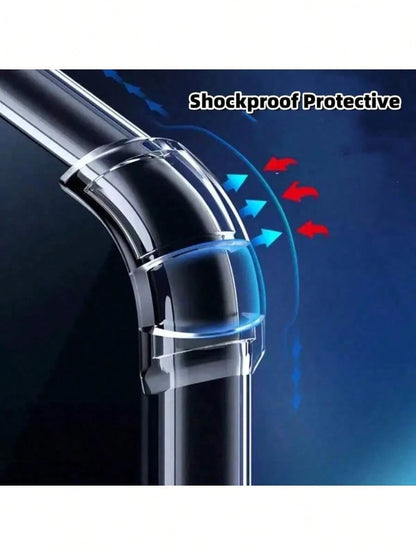 Shockproof Transparent Silicone Phone Case, Anti-Drop Air Cushion Shell For Series Phones, 1pc Transparent Airbag Phone Case, Suitable As Spring Gift, Birthday Party Favor; International Version, Non