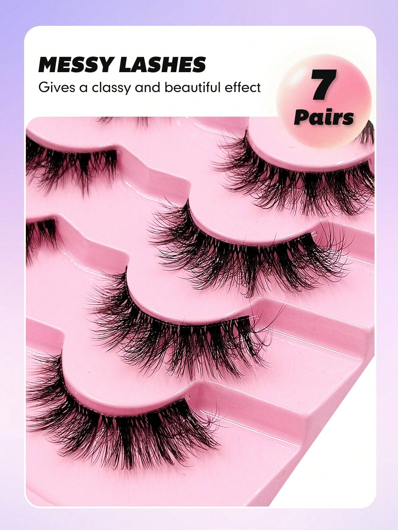 Sibeuna 7 Pairs Natural Lashes Clear Band Cat Eye Lashes Faux Mink Eyelashes Full Strip Lashes,For Daily Style Eye Makeup,For Beginners Easy To Use Salon-Quality Long-Lasting False Eyelash Extensions