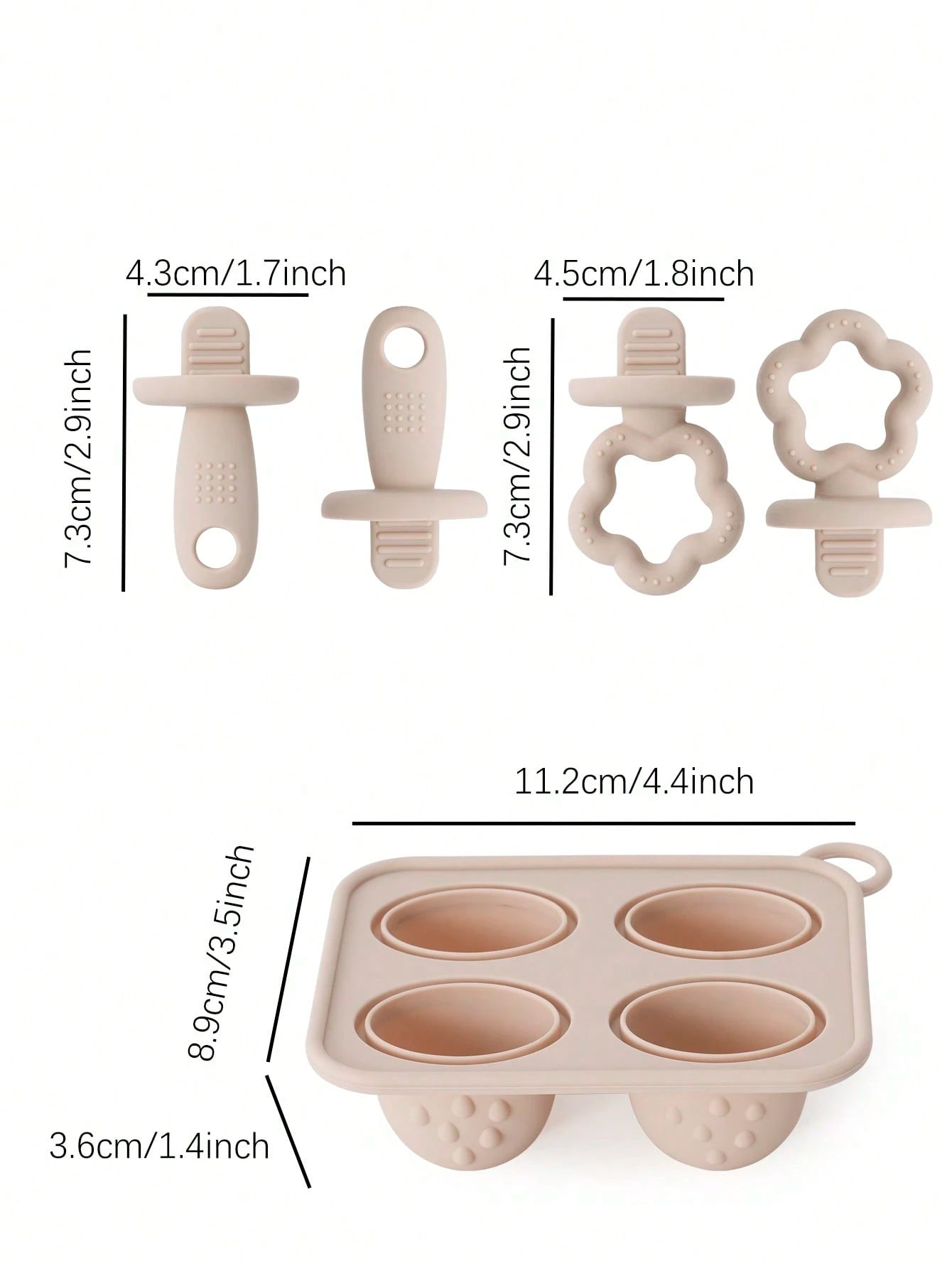 Silicone Baby Popsicle Mold With Sticks, Baby's First Popsicle Mold, Baby Food Container, Frozen Dessert Maker, Popsicle Mold, Suitable For Infants And Children, Essential For Babies