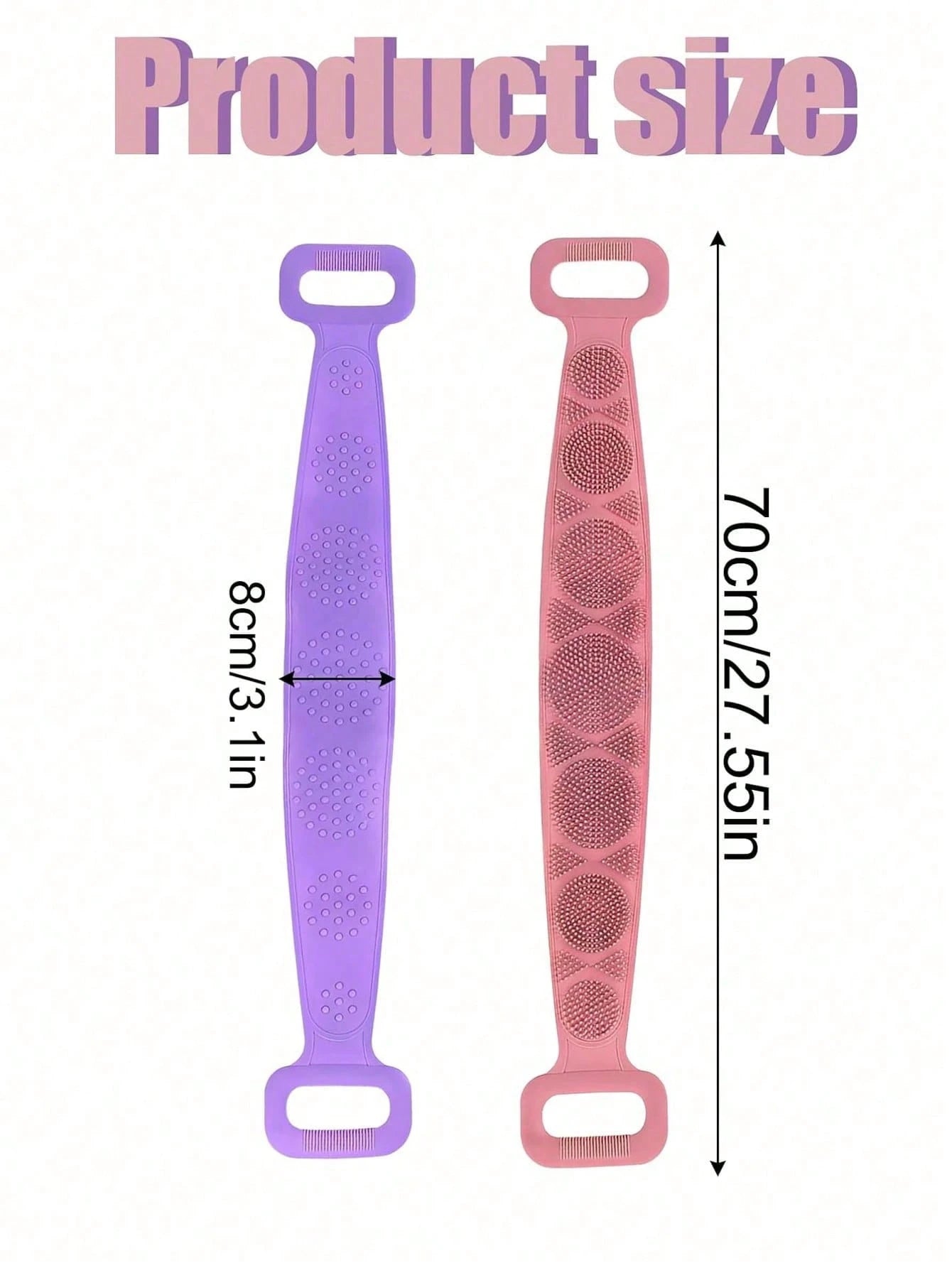 Silicone Exfoliating Bath Brush, Non-Slip Handle, Reusable, Suitable For All Ages And Genders, Easy To Hang And Clean, Ideal For Bathing, Spa Treatments And Daily Skincare