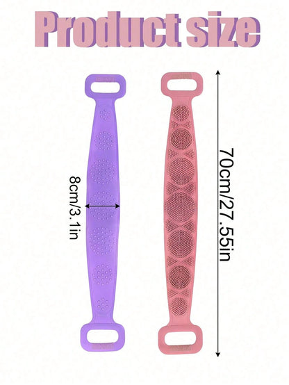 Silicone Exfoliating Bath Brush, Non-Slip Handle, Reusable, Suitable For All Ages And Genders, Easy To Hang And Clean, Ideal For Bathing, Spa Treatments And Daily Skincare