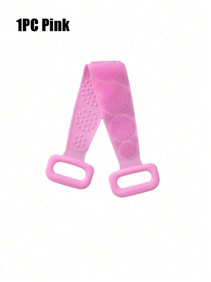 Silicone Exfoliating Bath Brush, Non-Slip Handle, Reusable, Suitable For All Ages And Genders, Easy To Hang And Clean, Ideal For Bathing, Spa Treatments And Daily Skincare