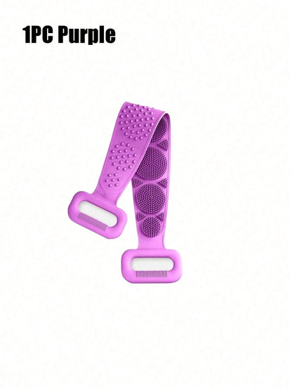 Silicone Exfoliating Bath Brush, Non-Slip Handle, Reusable, Suitable For All Ages And Genders, Easy To Hang And Clean, Ideal For Bathing, Spa Treatments And Daily Skincare