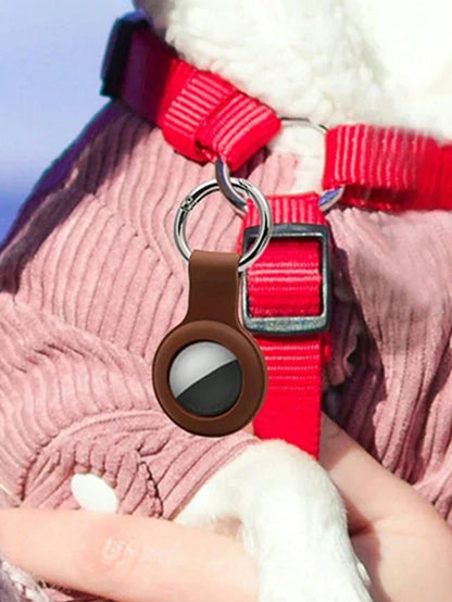 Silicone Protective Case For Airtag Locator/Pet Tracker/Anti-Loss Device/Keychain, Soft/Waterproof Case