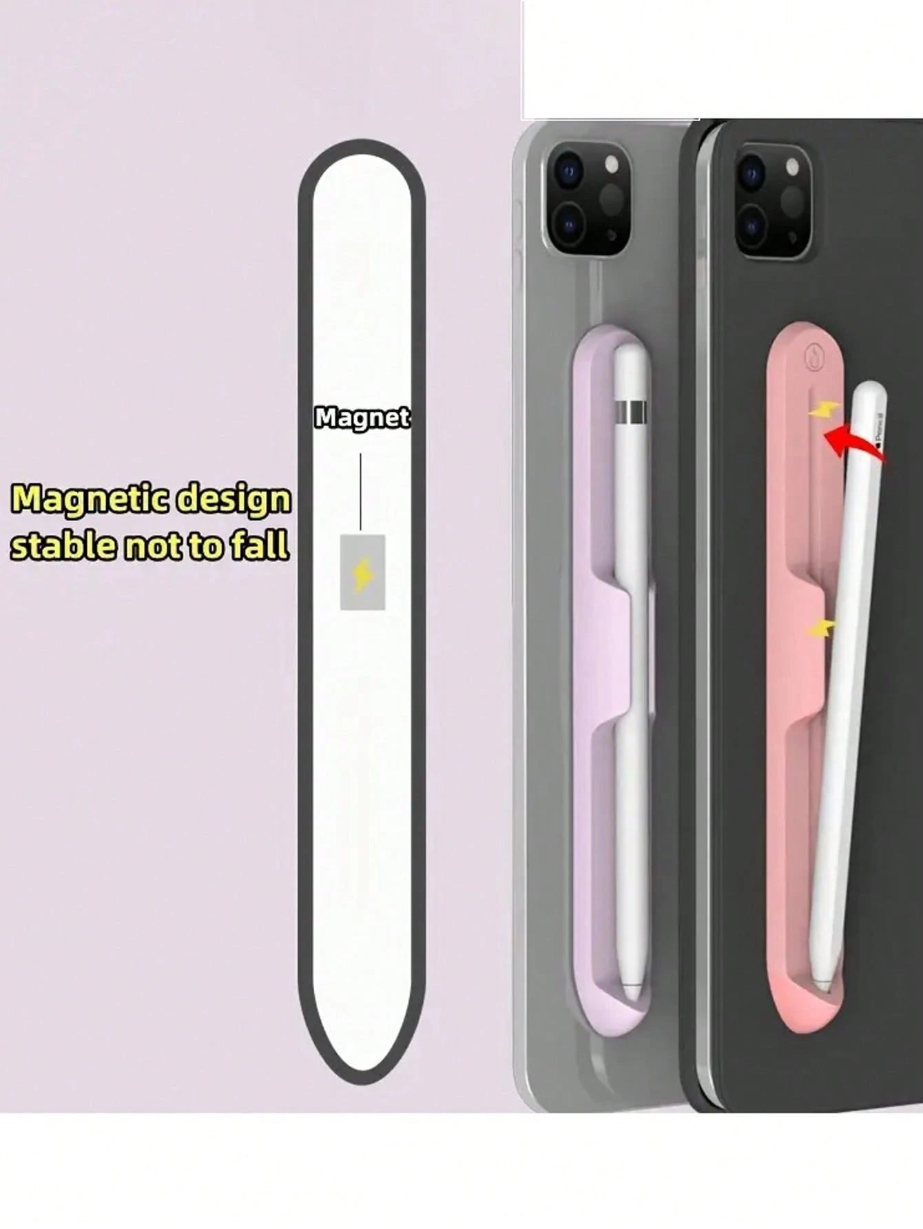 Silicone Protective Case For Tablet Stylus Pen, Silicone Tablet Stylus Pen Holder Slot, Compatible With Apple Pencil Pro Or 1st/2nd Gen, Galaxy Tab S6 Lite S7 FE S8 S9 S10 Ultra, Tablet Accessories